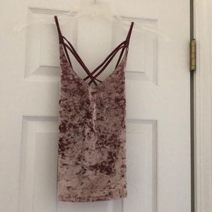 Velvet crop top
